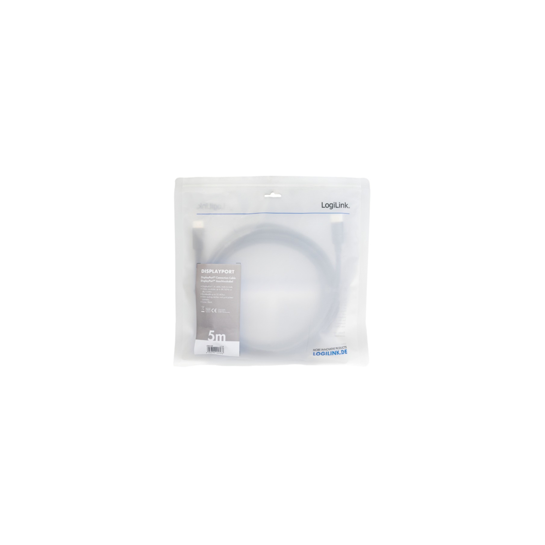 Kabel LogiLink DisplayPort 5m schwarz CV0139 Kabel LogiLink DisplayPort 5m schwarz CV0139