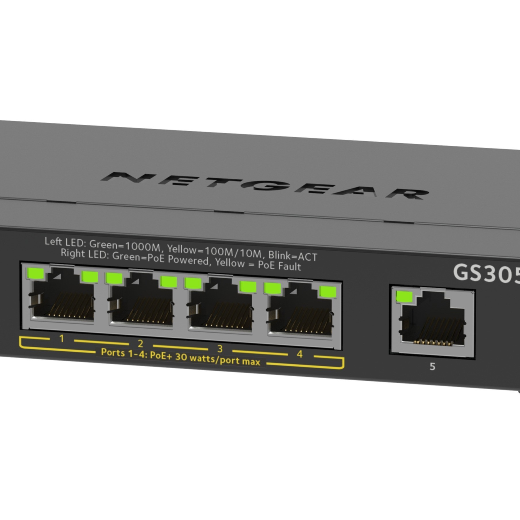 NETGEAR Plus Switch 5-port 10/100/1000 GS305EPP-100PES