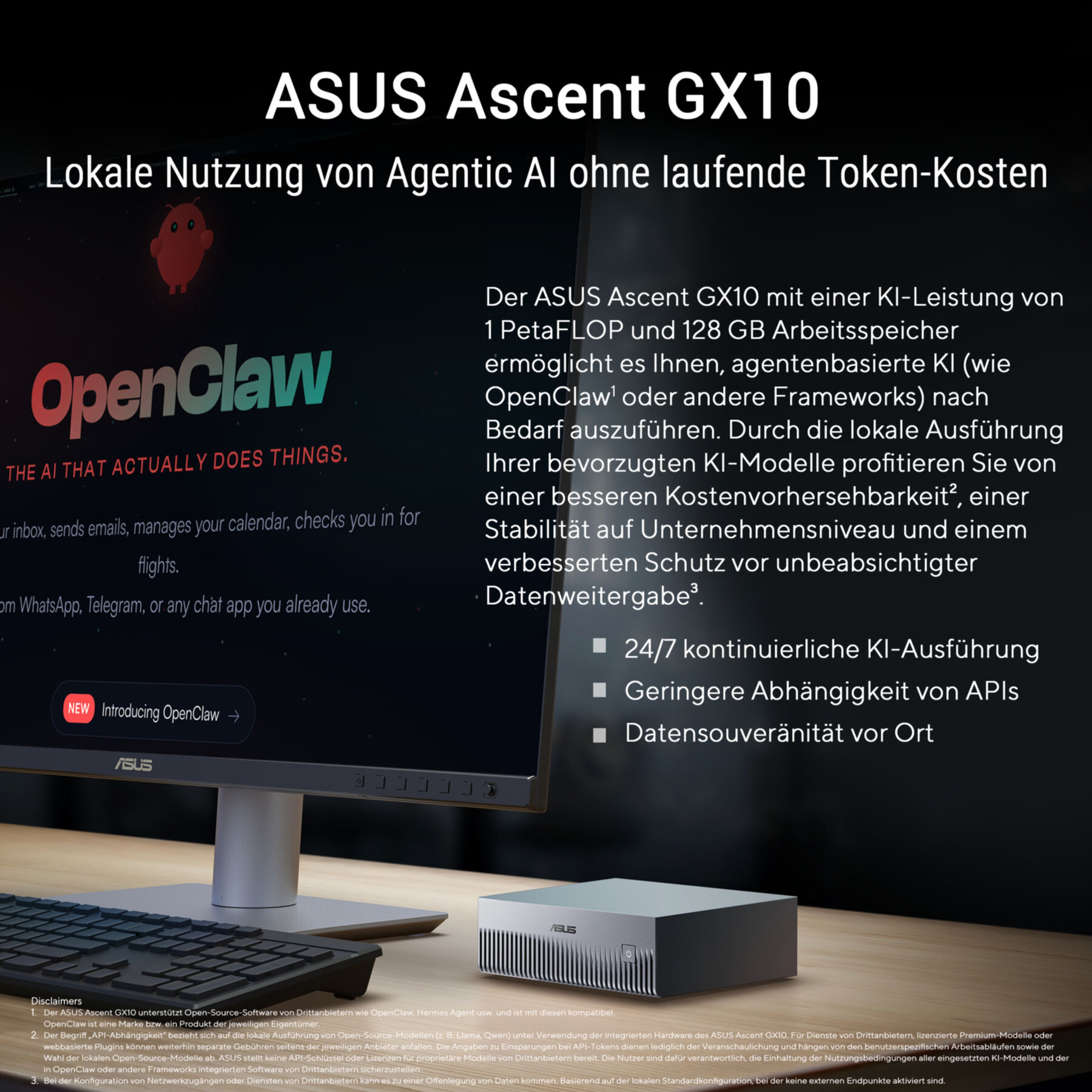 Asus Ascent GX10-GG0026BN - MINI PC- Stellar Gray (inklusive Gema)