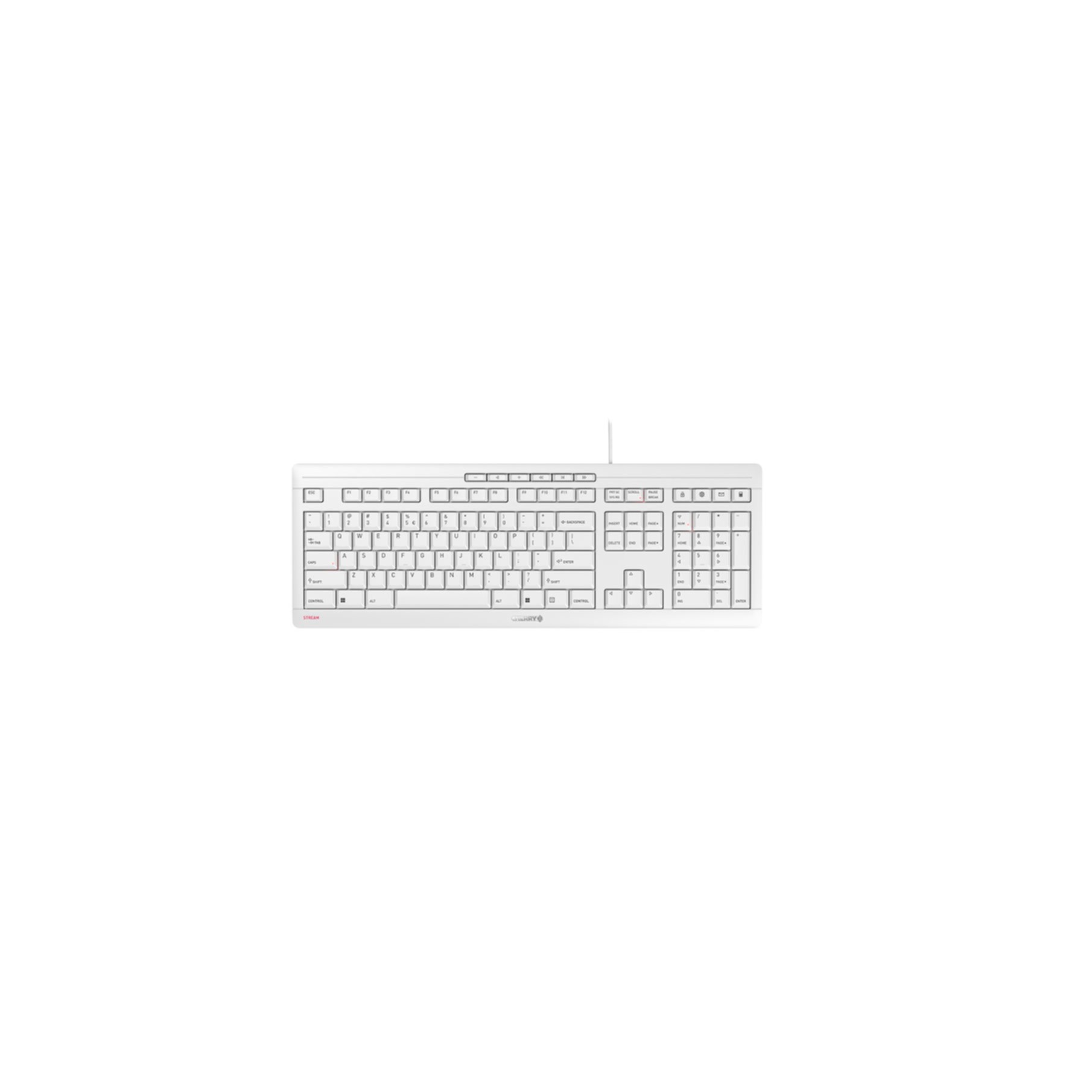 Keyboard Cherry STREAM weiß-grau US (JK-8500EU-0) Keyboard Cherry STREAM weiß-grau US (JK-8500EU-0)