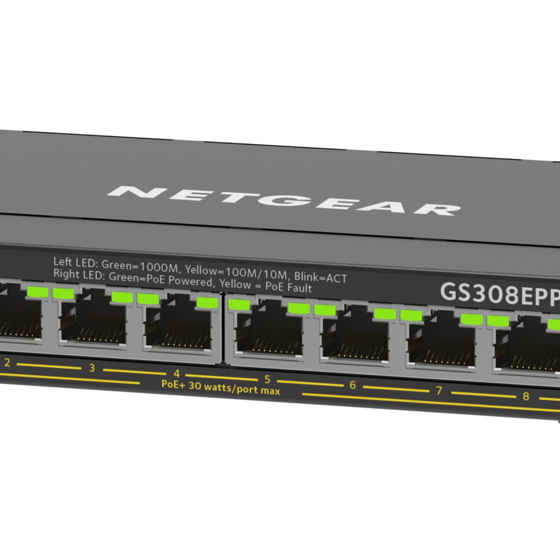 NETGEAR Plus Switch 8-port 10/100/1000 GS308EPP-100PES NETGEAR Plus Switch 8-port 10/100/1000 GS308EPP-100PES