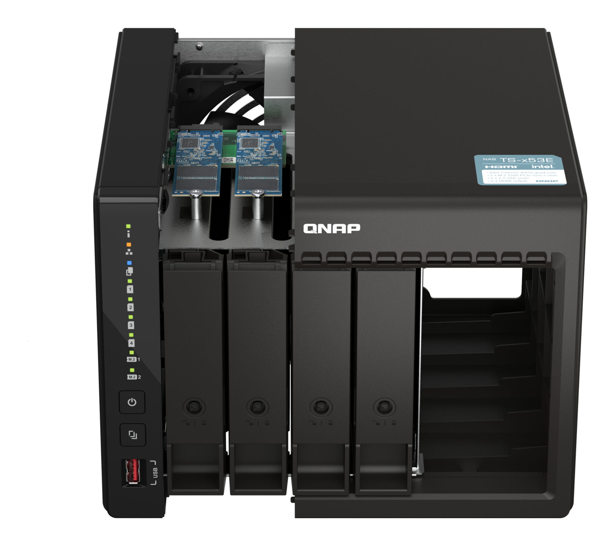 NAS Server QNAP TS-453E-8G - Intel® Celeron® - J6412 - Schwarz NAS Server QNAP TS-453E-8G - Intel® Celeron® - J6412 - Schwarz