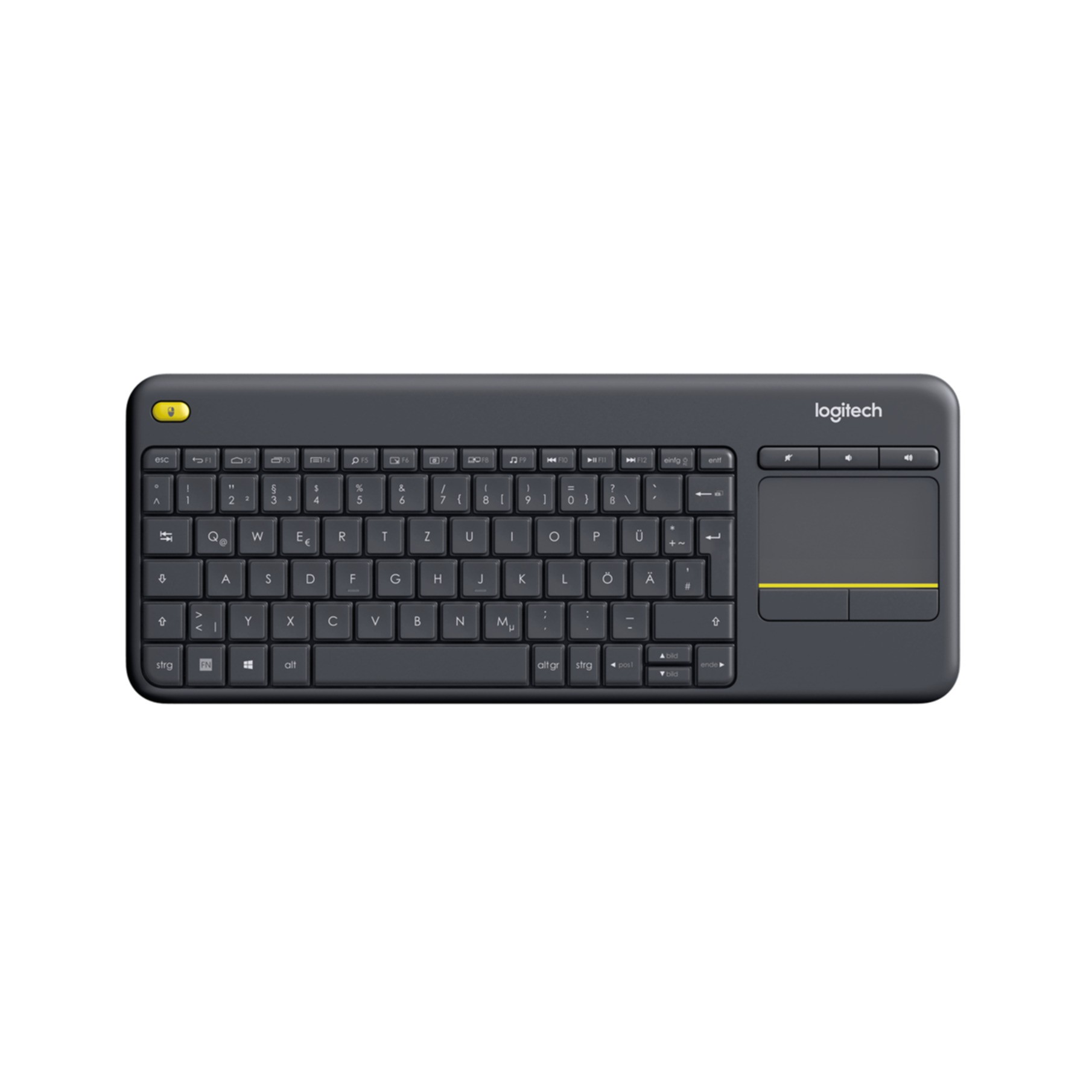 Keyboard Logitech K400 Plus Wireless Touch black (DE) (920-007127)
