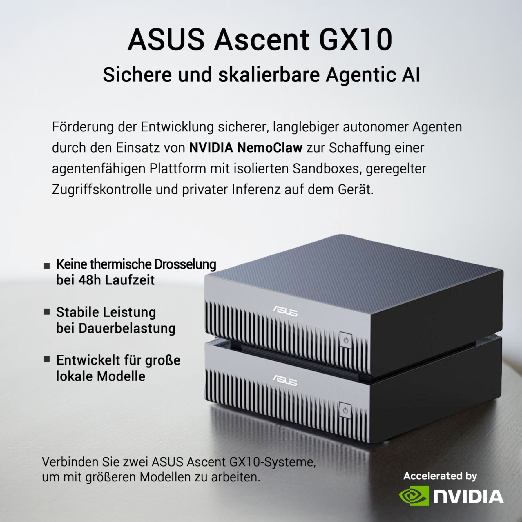 Asus Ascent GX10-GG0026BN - MINI PC- Stellar Gray (inklusive Gema) Asus Ascent GX10-GG0026BN - MINI PC- Stellar Gray (inklusive Gema)