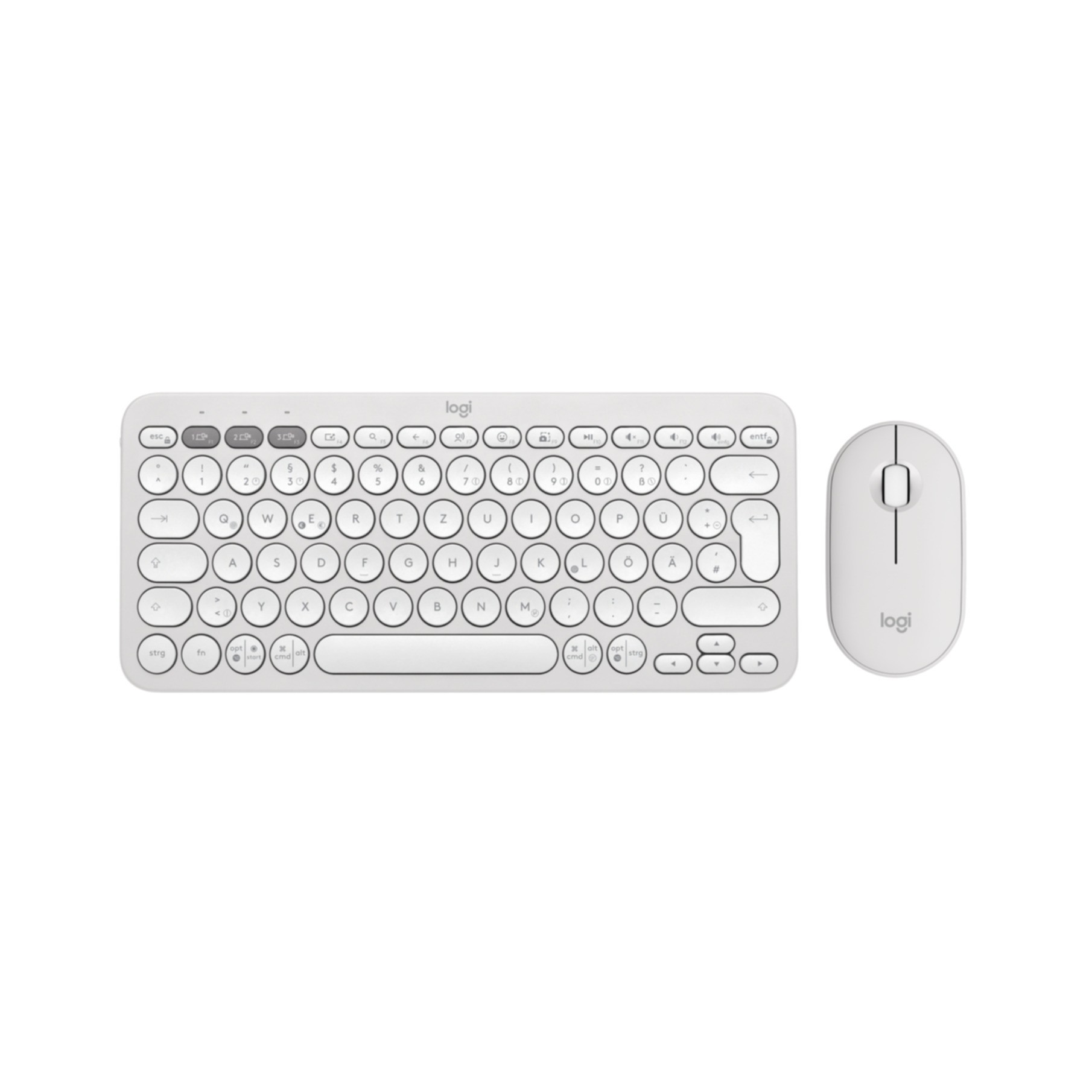 Keyboard & Mouse Logitech Wireless Combo Pebble 2 white (DE) (920-012204) Keyboard & Mouse Logitech Wireless Combo Pebble 2 white (DE) (920-012204)