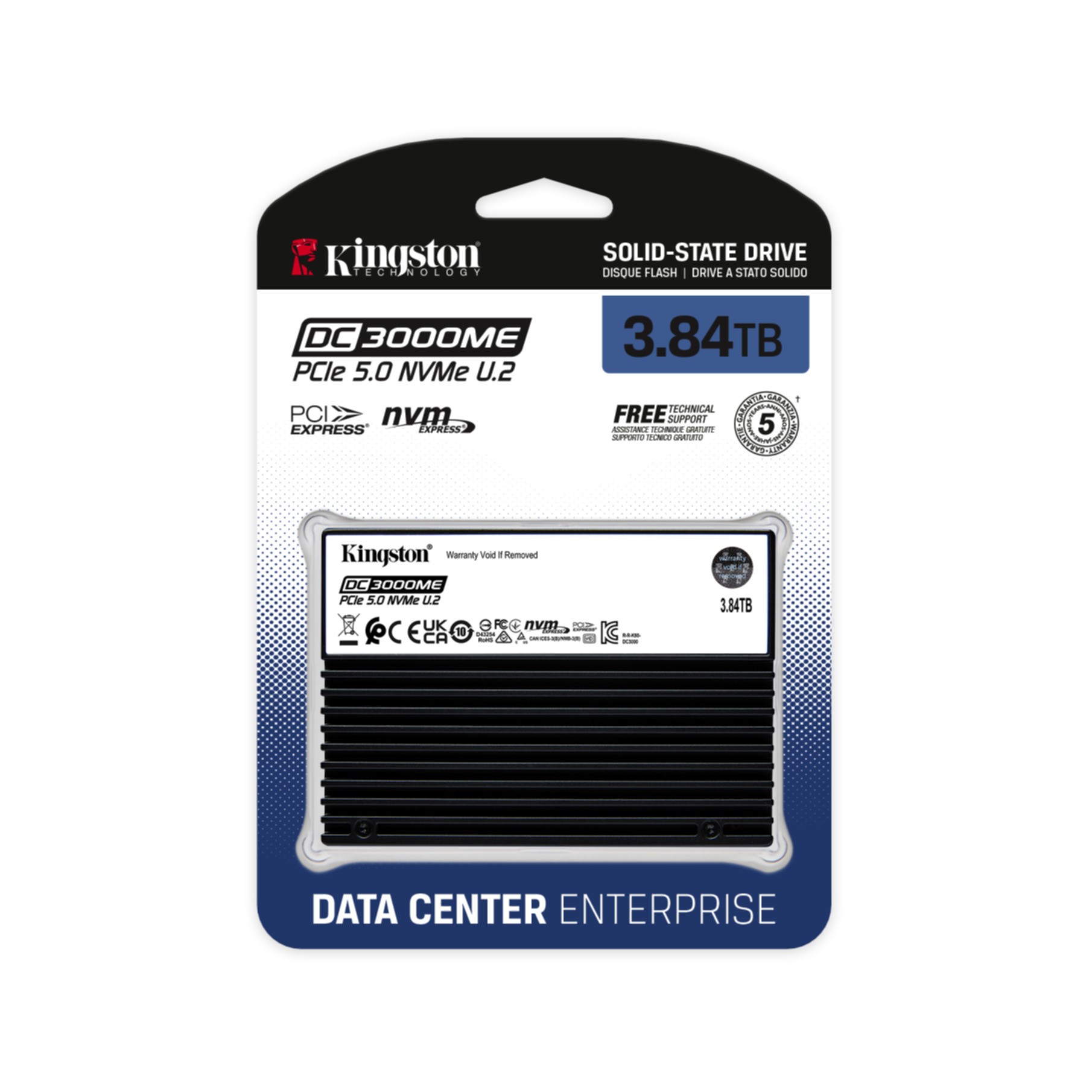 SSD Kingston DC3000ME 3,84 TB 2,5" Enterprise SEDC3000ME/3T8 U.2 PCIe 5.0 x4 (NVMe) SSD Kingston DC3000ME 3,84 TB 2,5" Enterprise SEDC3000ME/3T8 U.2 PCIe 5.0 x4 (NVMe)