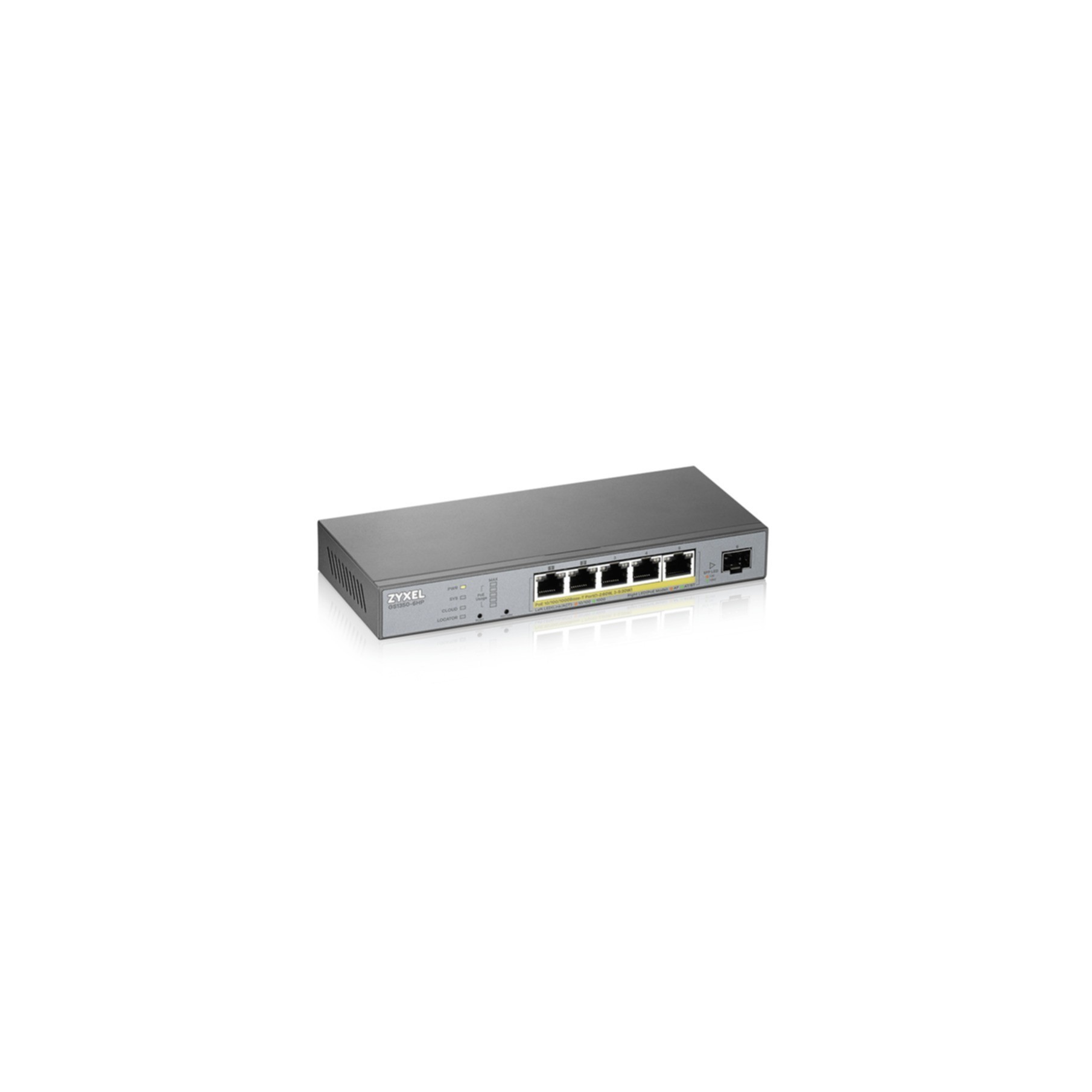 Zyxel Switch 5-port 10/100/1000 GS1350-6HP-EU0101F Zyxel Switch 5-port 10/100/1000 GS1350-6HP-EU0101F