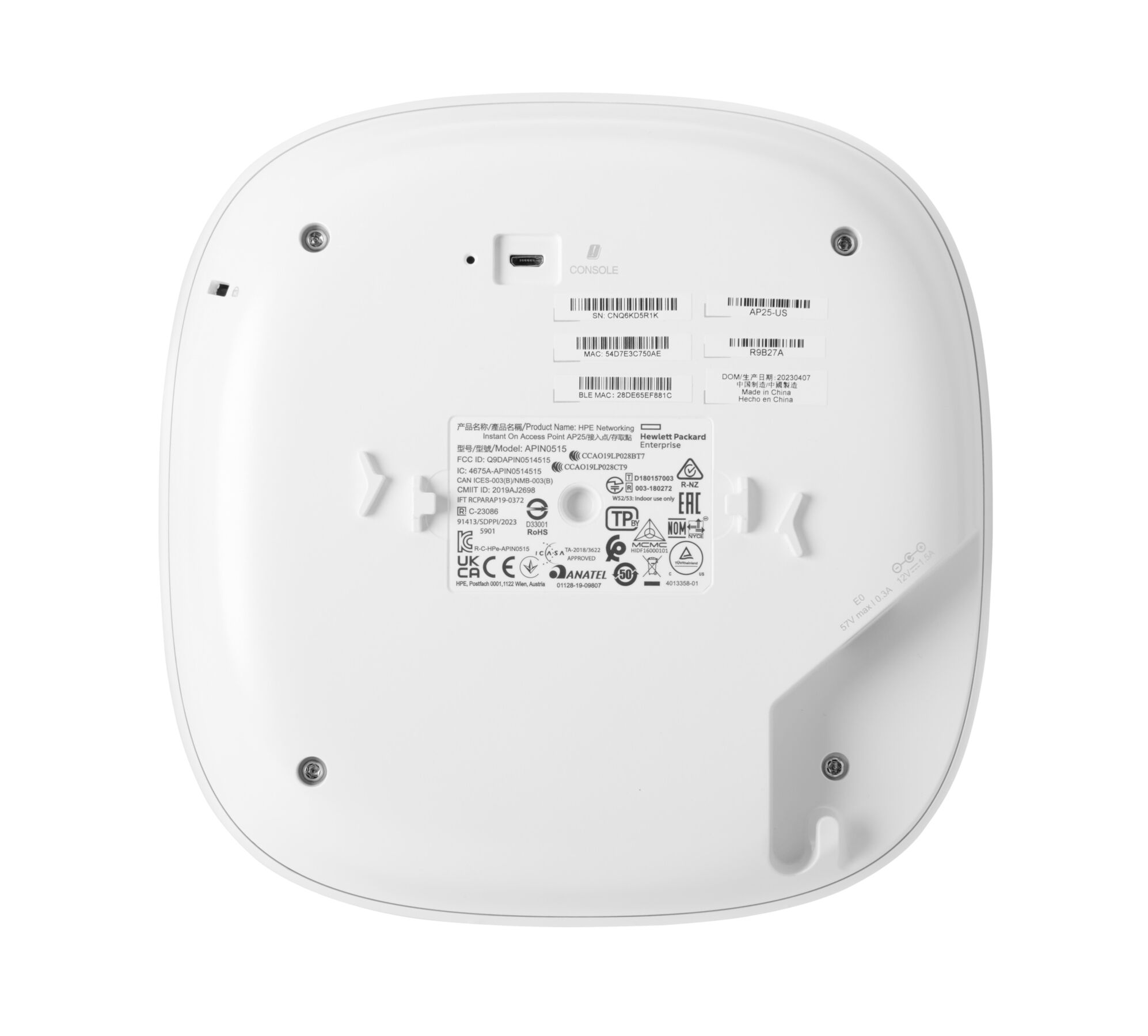 HPE Networking Instant On AP25 (RW) - Accesspoint (R9B28A) HPE Networking Instant On AP25 (RW) - Accesspoint (R9B28A)