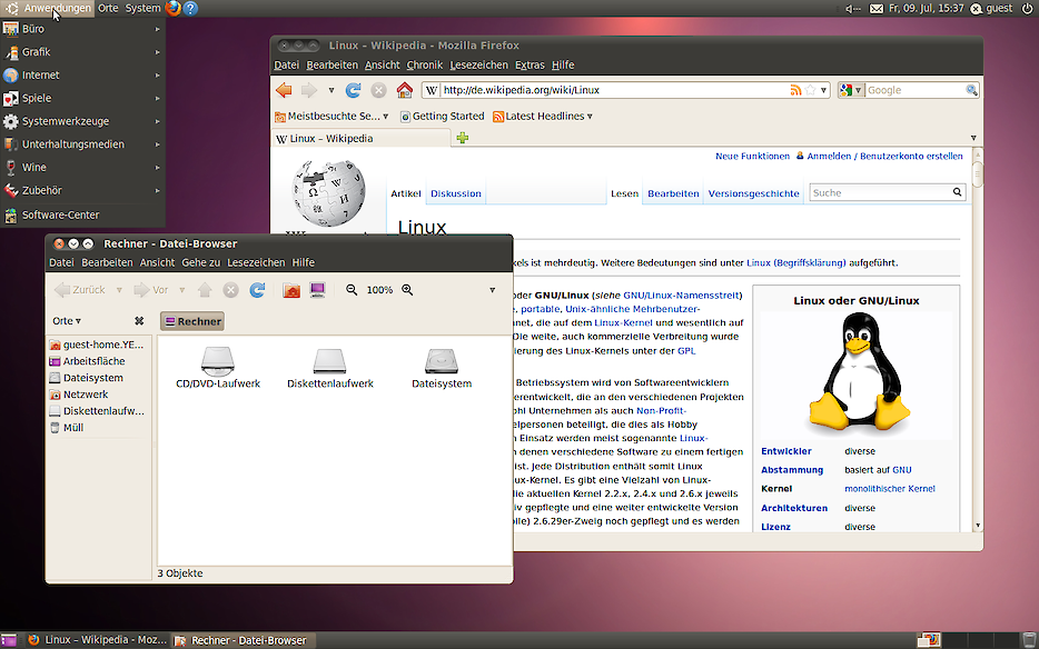 Linux Betriebssystem Ubunto